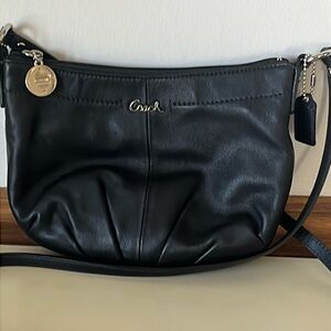 Coach Ashley Black Premium Leather Signature Crossbody bag NWOT